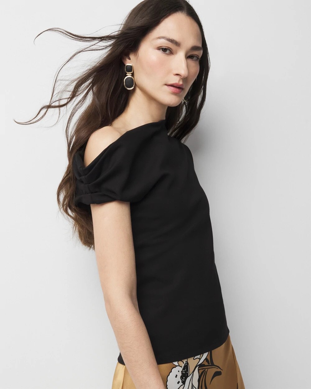 theredthread S twist off shoulder tops❷